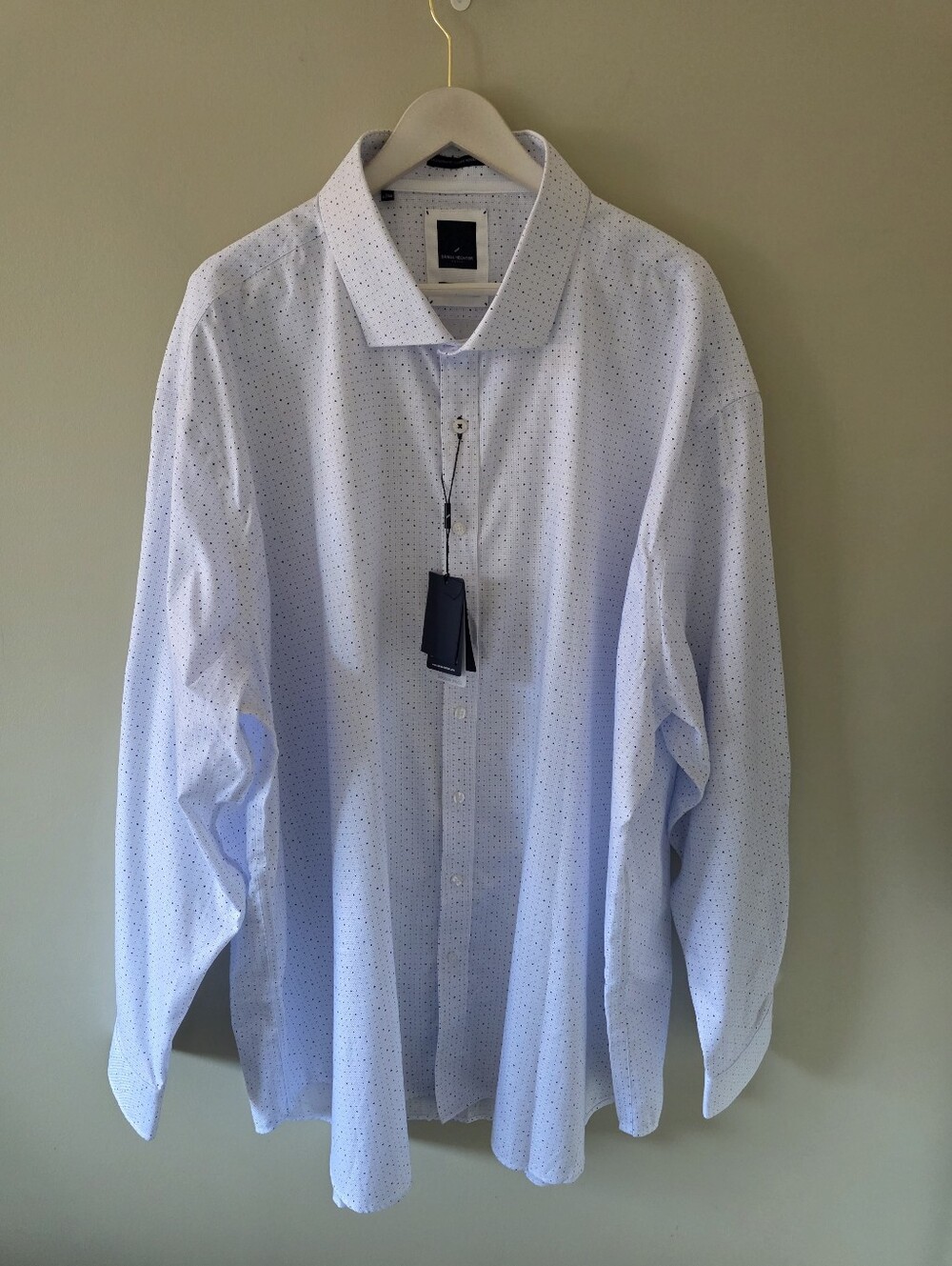 NWT Daniel Hechter 21 Formal Non Iron Dress Shirt Modern Preppy Retro Old Money